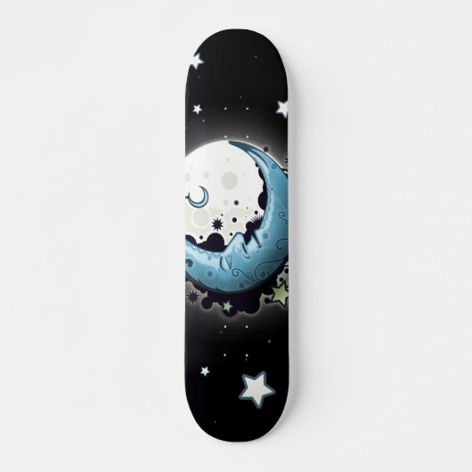 Skateboard Lune bleue (Devant)