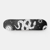 Skateboard Lune et étoiles de serpent mystique (Horz)