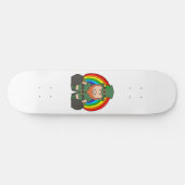 Skateboard Lutrin chanceux avec pot d'or arc-en-ciel (Horz)