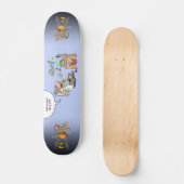 Skateboard Mad Cartoon Scientifique Avec Balcon De Texte Pers (Recto)