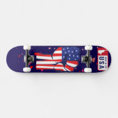 Skateboard Made in USA Flag Fist Patriotic Complete  (Horz)