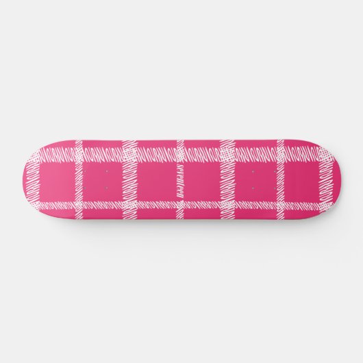 Skateboard Magenta de plaid (Horz)