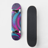 Skateboard Magenta et cyan spirale (Recto)