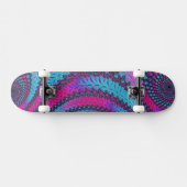 Skateboard Magenta et cyan spirale (Horz)