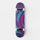 Skateboard Magenta et cyan spirale (Recto)