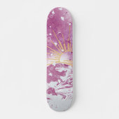 Skateboard Magenta Fuchsia Plum Mauve Ciel Violet Gold Sunset (Devant)