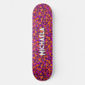 Skateboard Magenta Orange Camouflage Monogramme (Recto)