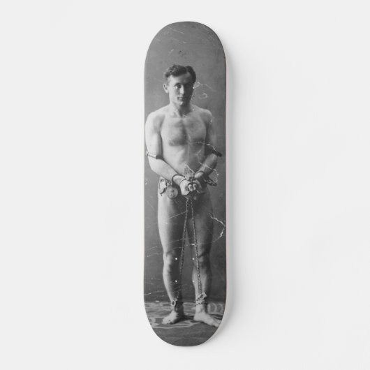 Skateboard Magicien Harry Houdini se tenant dans les chaînes (Recto)