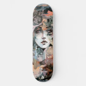 Skateboard Magnifique Collage Femme (Recto)