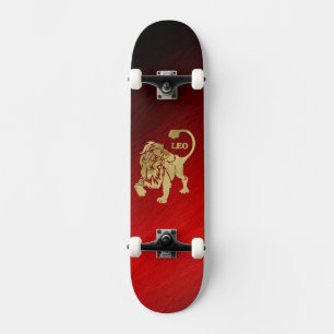 Skateboard Magnifique Red Leo Zodiac