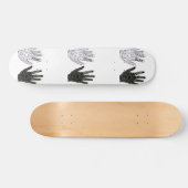 Skateboard Mains d'amitié noir et blanc (Horz)