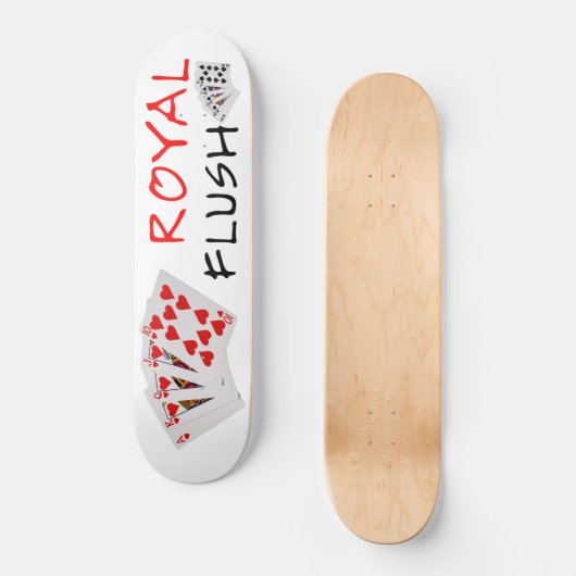 Skateboard Mains de poker - Royal Flush (Recto)