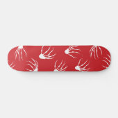 Skateboard Mains de squelette - Rouge (Horz)