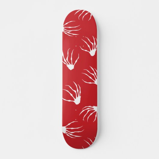 Skateboard Mains de squelette - Rouge (Devant)