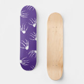 Skateboard Mains de squelette - violet (Recto)