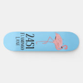 Skateboard Maison de plage unique Numéro Rue Nom Flamant rose (Horz)