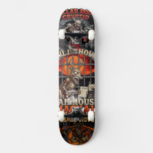 Skateboard Maison hantée effrayante Halloween Motard citrou