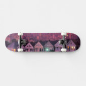 Skateboard Maisons de rangées au coucher du soleil à San Fran (Horz)