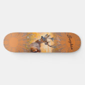 Skateboard Majestic Deer in a Field of Wildflowers (Horz)