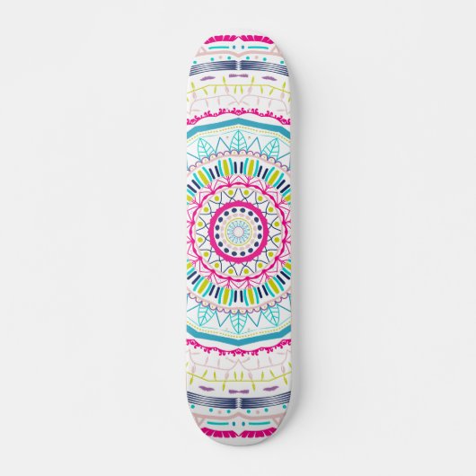 Skateboard mandala coloré (Devant)