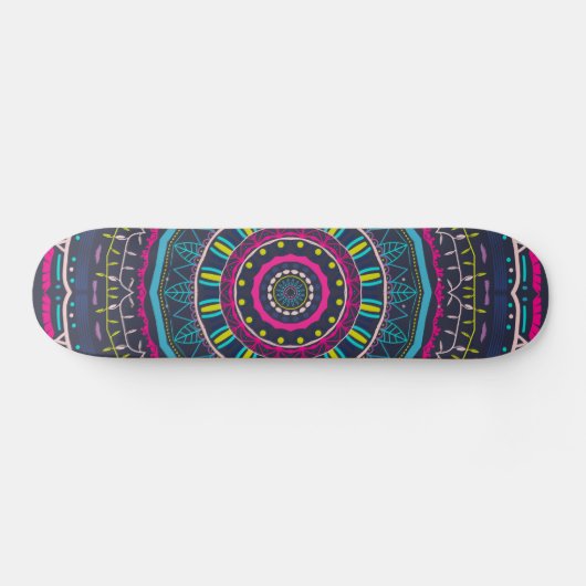 Skateboard mandala coloré (Horz)