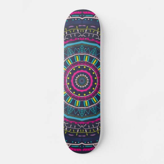 Skateboard mandala coloré (Recto)