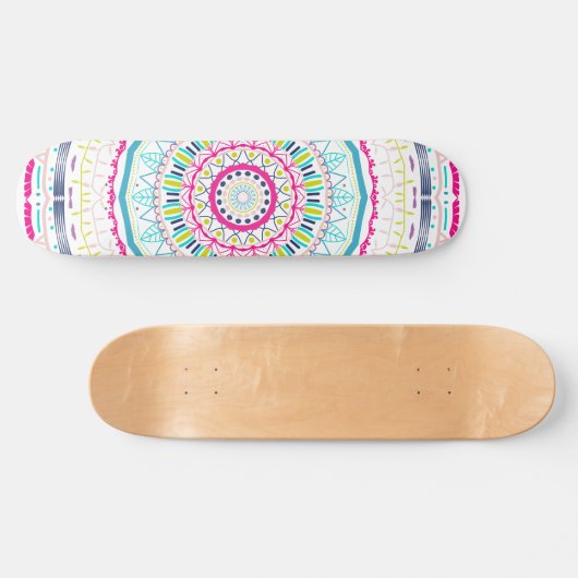 Skateboard mandala coloré (Horz)