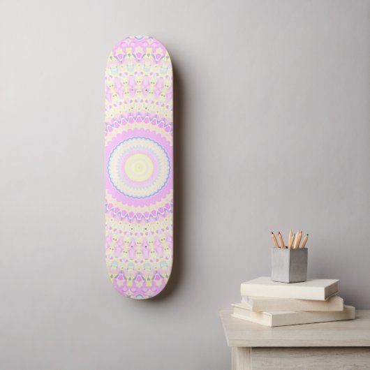 Skateboard Mandala Coloré (Art mural)