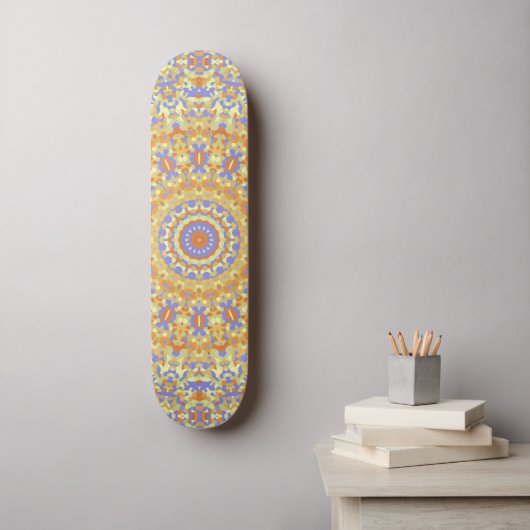 Skateboard Mandala Coloré (Art mural)