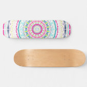 Skateboard mandala coloré (Horz)
