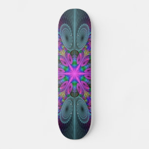 Skateboard Mandala Coloré Frappant Art Fractal Kaléidoscope