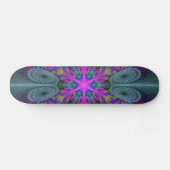 Skateboard Mandala Colorful Striant Fractal Art Kaleidoscope (Horz)