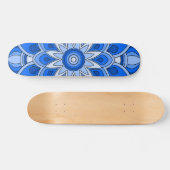 Skateboard Mandala en bleu (Horz)