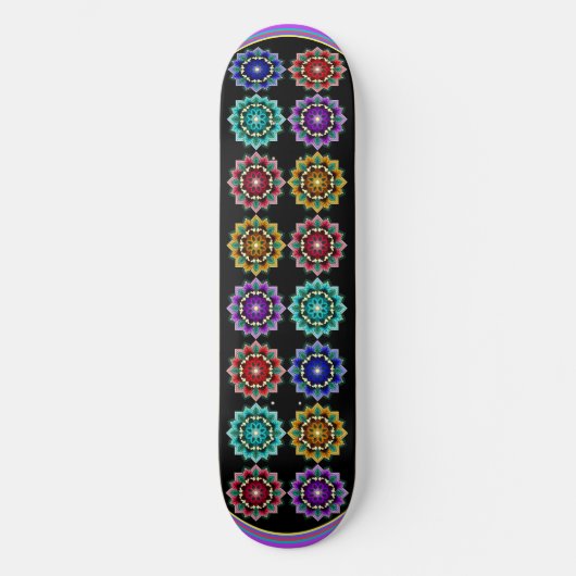 Skateboard Mandala en différentes couleurs (Recto)