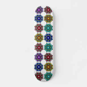 Skateboard Mandala en différentes couleurs