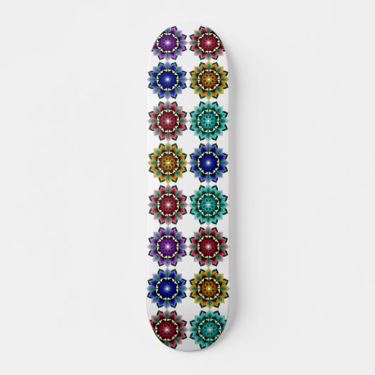 Skateboard Mandala en différentes couleurs (Devant)