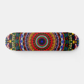 Skateboard Mandala en Verre Coloré (Horz)