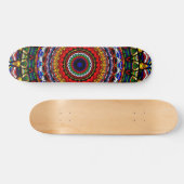 Skateboard Mandala en Verre Coloré (Horz)