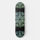 Skateboard Mandala Exotic Tribal Green Gradient (Recto)