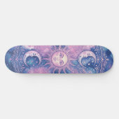 Skateboard Mandala Galaxie Nébuleuse Soleil & Lune Céleste (Horz)