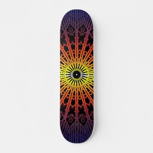 Skateboard Mandala Looking Glass ( Arc-en-ciel ) (Devant)