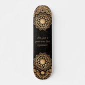 Skateboard Mandala Motif et devis tendance (Devant)