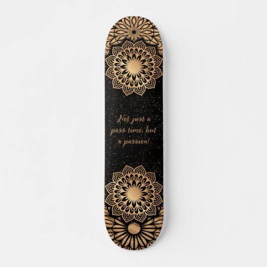 Skateboard Mandala Motif et devis tendance (Devant)