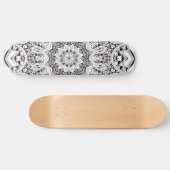 Skateboard Mandala noir et blanc (Horz)