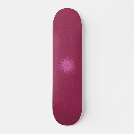 Skateboard Mandala rose (Devant)