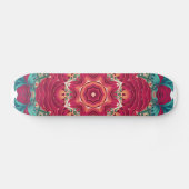 Skateboard Mandala rouge de Lotus (Horz)