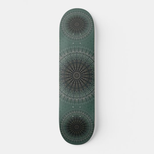 Skateboard Mandala Turquoise foncé (Recto)