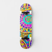 Skateboard Mandalas Hippies Colorés (Recto)