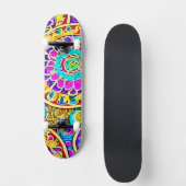Skateboard Mandalas Hippies Colorés (Recto)