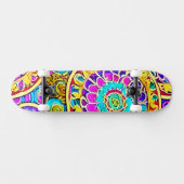 Skateboard Mandalas Hippies Colorés (Horz)
